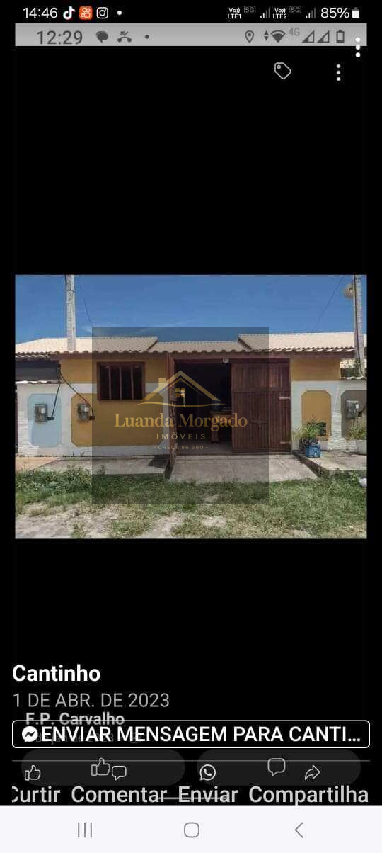 Banner - Casa em Maricá, Cordeirinho (Ponta Negra), com 2 quartos, 62m²